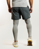 050. CORE 2-IN-1 SHORTS - CHARCOAL / GREY