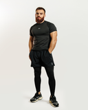 010.  FITTED TEE - BLACK