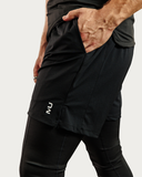 050. CORE 2-IN-1 SHORTS - BLACK / BLACK